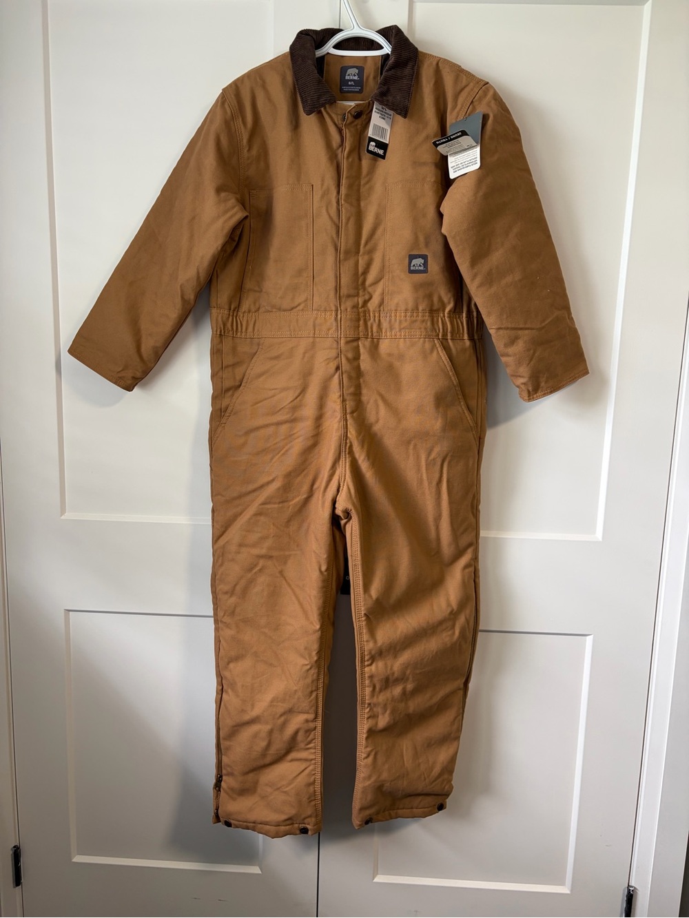 Kids Heavy-Duty Brown Insulated Coverall
